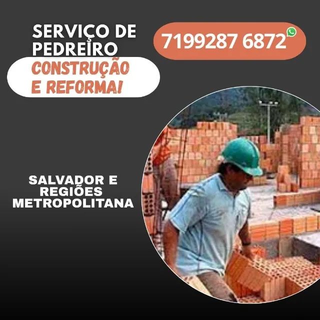 Pedreiro, construção e reforma