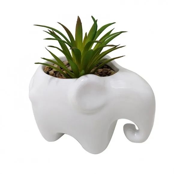 Enfeite Decorativo Vaso Elefante