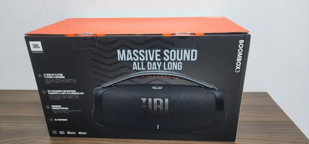 Caixa de Som JBL Boombox 3 - NOVA, Bluetooth, USB, 80W RMS, Preto - Foto 2