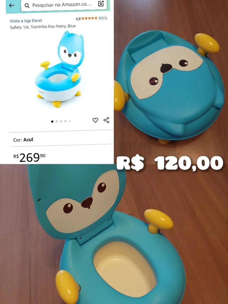 Troninho Infantil Safety 1st Fox Azul