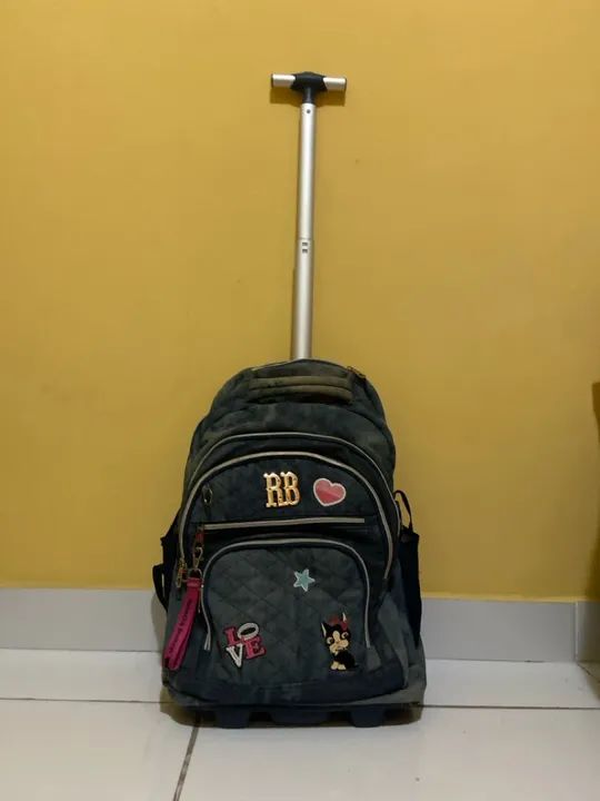 Mochila de rodinhas Rebecca Bonbon Jeans - Foto 3