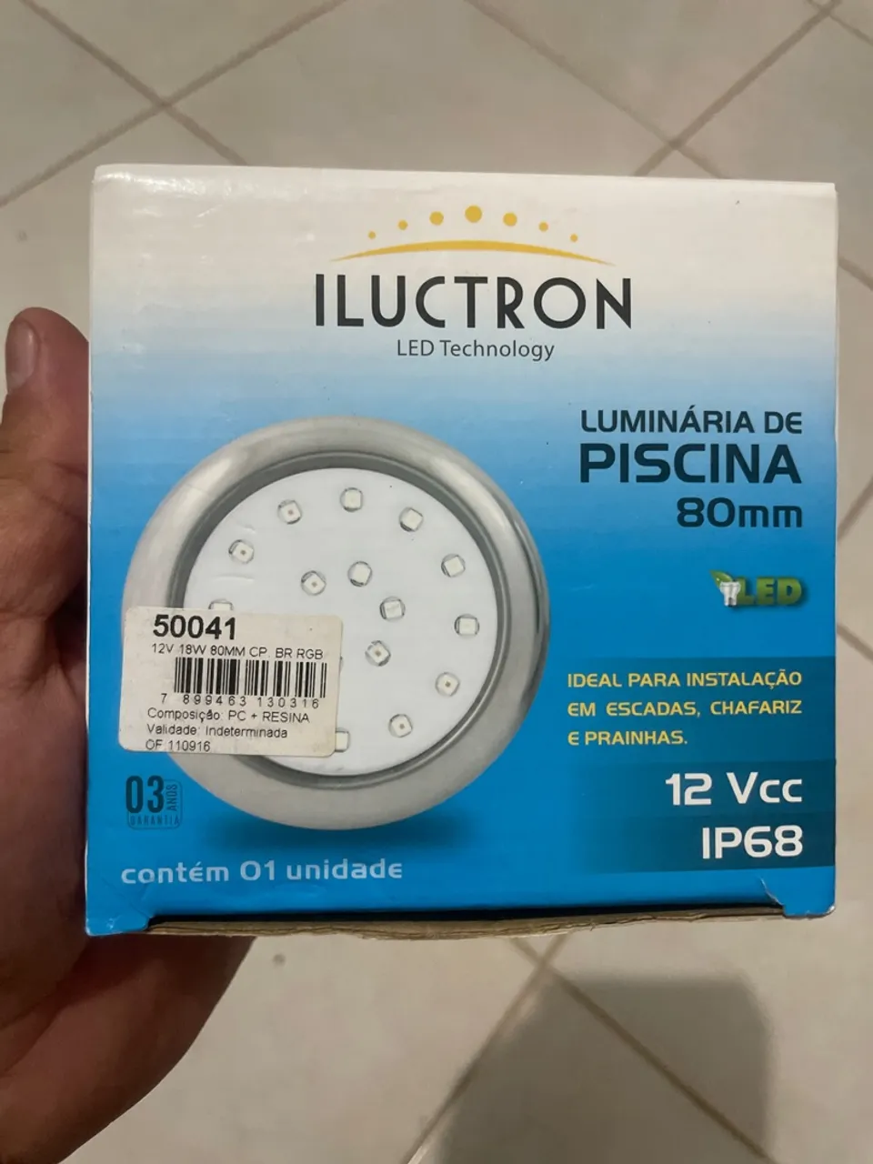 Luminária para piscina