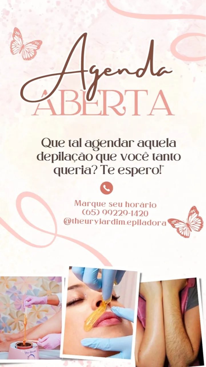Agenda aberta para depilação!