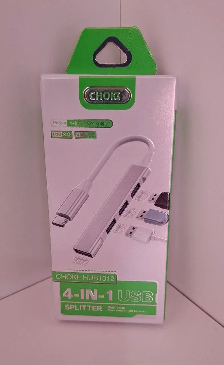 HUB USB Tipo C para 4 Portas USB 3.0 - Novo