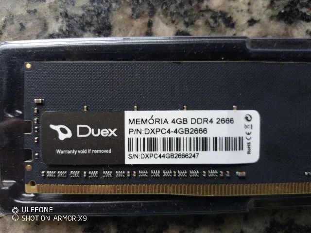 MEMORIA RAM DDR4 DUEX, 4GB, 2666MHz, SEMI NOVA POUCO TEMPO DE USO. - Foto 3