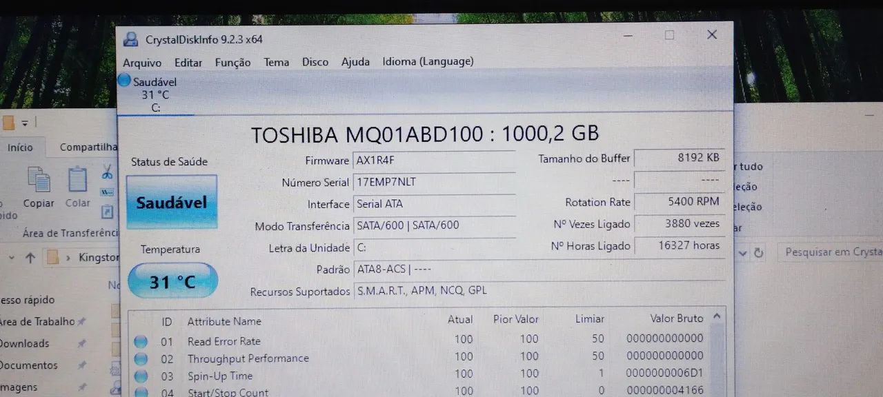 HD Toshiba - 1 TB - 2,5" - para Notebook ou HD Externo - Foto 5