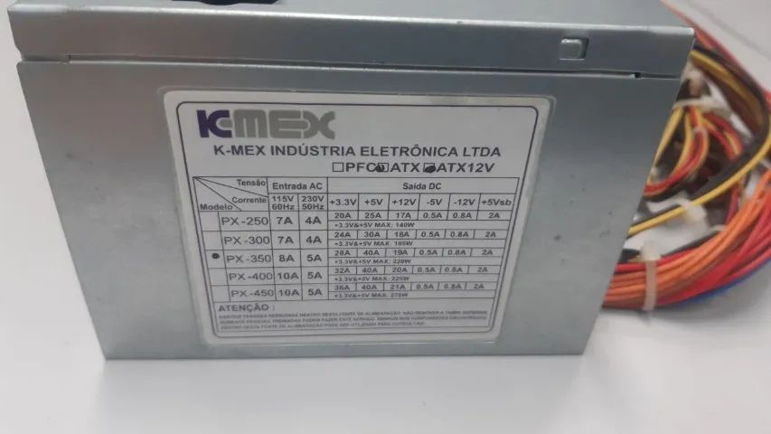 Fonte pc atx 220w K-MEX PX-350