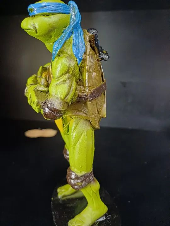 Boneco Resina Leonardo Mutant Ninja Turtles Estátua 18cm - Foto 2