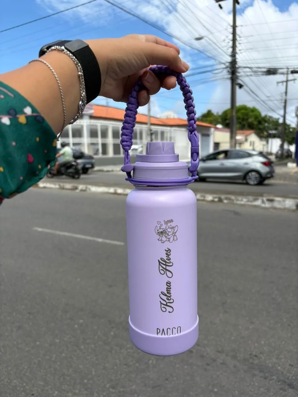 Garrafa 950ml + alça TRANÇADA 