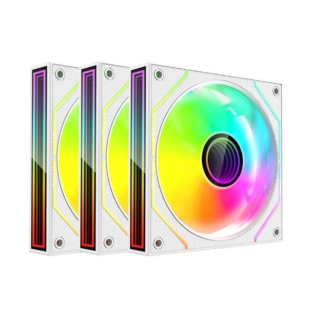 Kit Cooler Fan F9 ARGB + Controlador - Branco- C3 Tech - NOVO - Foto 2