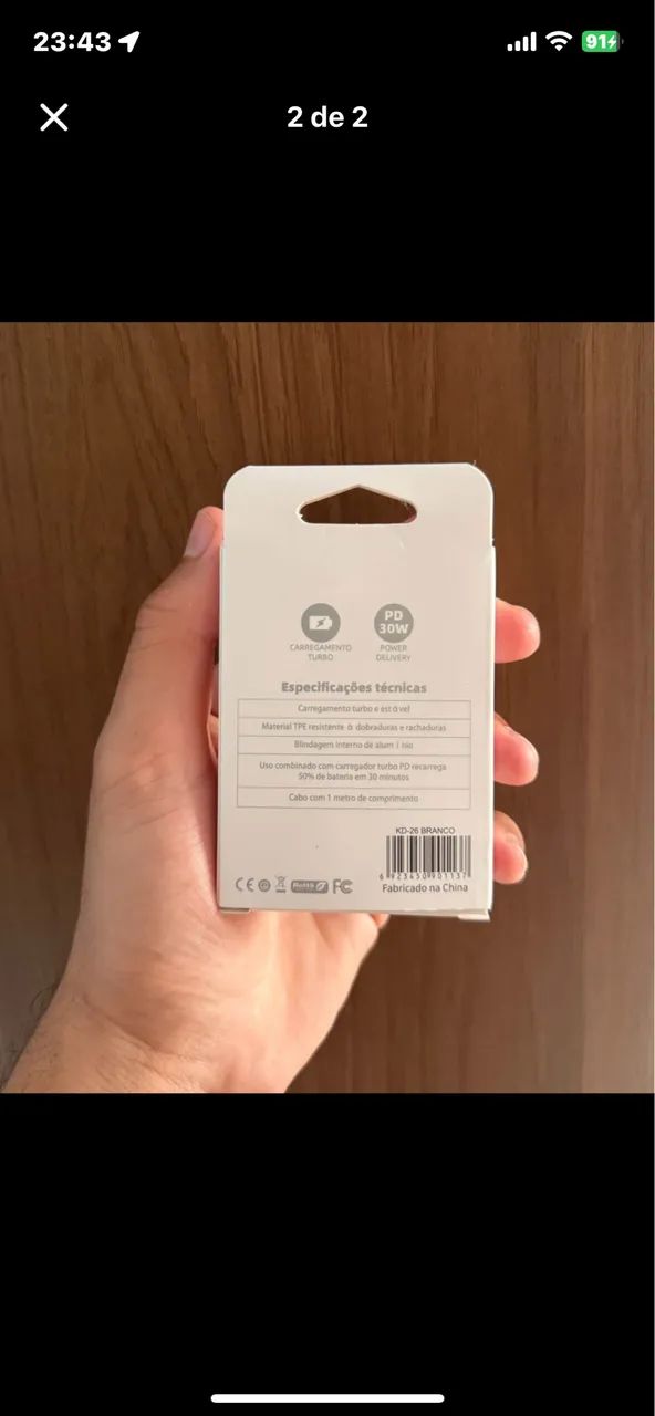 Cabo para iPhone tipo c original kaidi - Foto 2