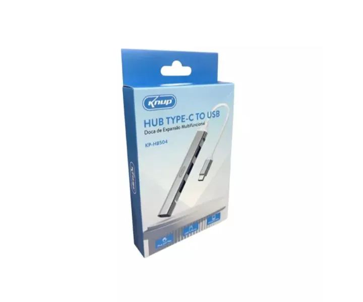 CRC Shop Informática - Hub USB-C para USB 3.0 e 2.0 - Knup KP-HB504