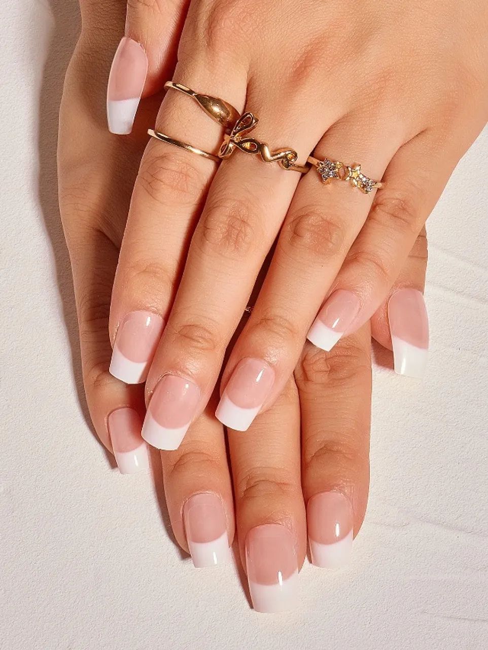 24 Peças de Unhas Postiças + Cola Transparente + Lixa de Unha