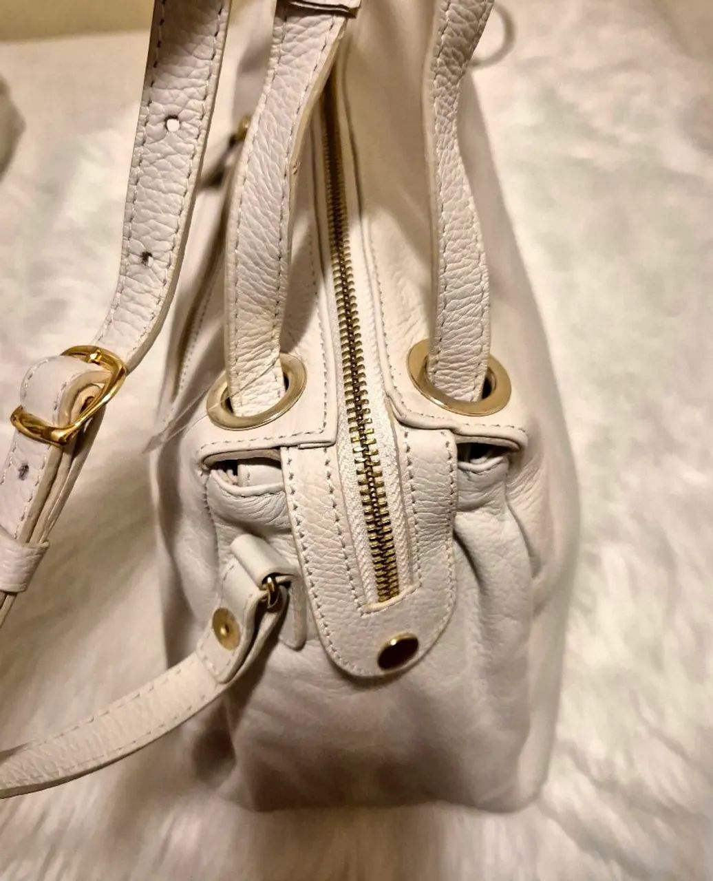 Bolsa media em Couro Off white Mr. Cat  - Foto 2