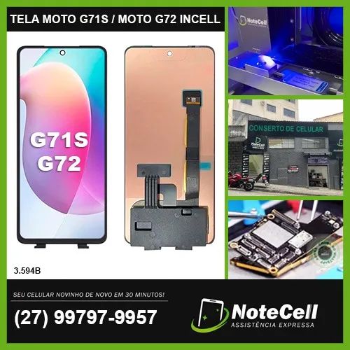 Tela Display Para Moto G71s / G72 Incell 3.594B - Instalação Expressa Em 30 Minutos!