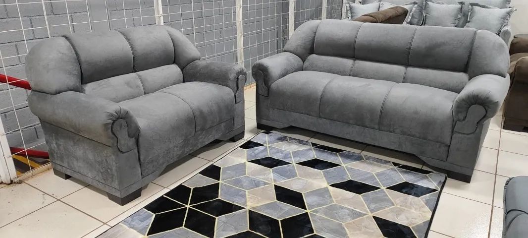 Sofá 2 e 3 Lugares 1,80m e 1,30m Novo Fazemos entrega