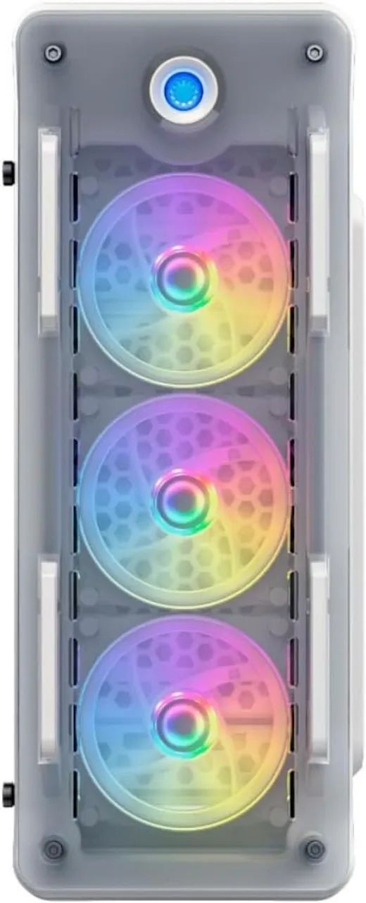 Gabinete Gamer GAMEMAX White Optical G510 WT DBB - Branco com 3 Fans ARGB contoladora - Foto 2