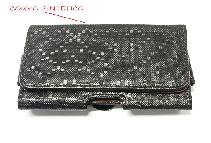 Capa Case Porta Celular Smartphone Universal c/ Clip Cinto Horizontal 13,5cm x 8,0cm (4,5"