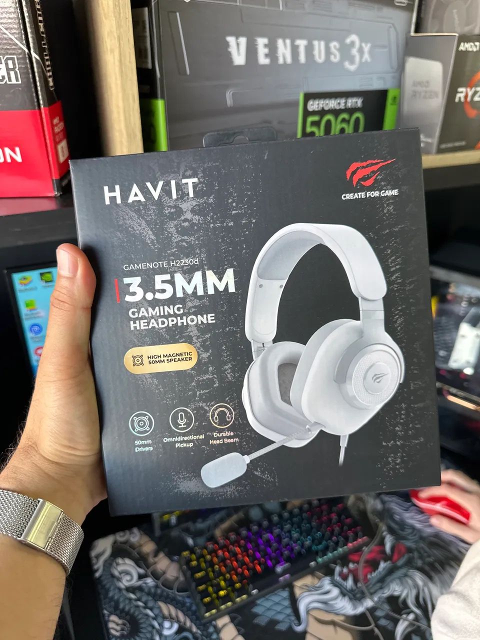 Headset Branco para Pc gamer - com garantia e nota fiscal- Lojaswiki 