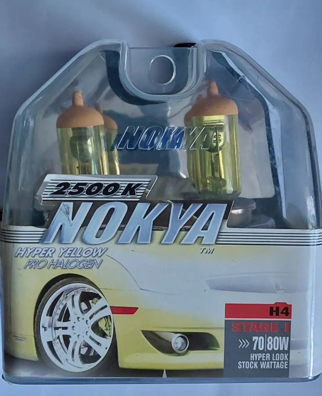 Par de lâmpadas Nokya Hyper Yellow H4 Amarelo 2500k