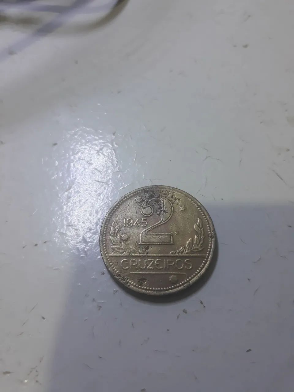 Moeda 2 cruzeiros 1945 MBC $80