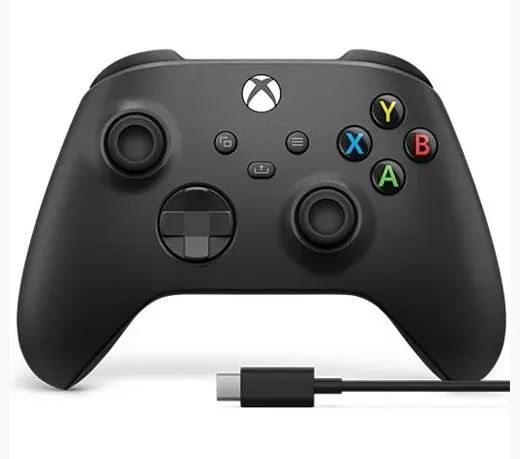 Controle sem fio Xbox Series X/S Carbon Black, Xbox One, PC + cabo USB, NOVO, Nota Fiscal
