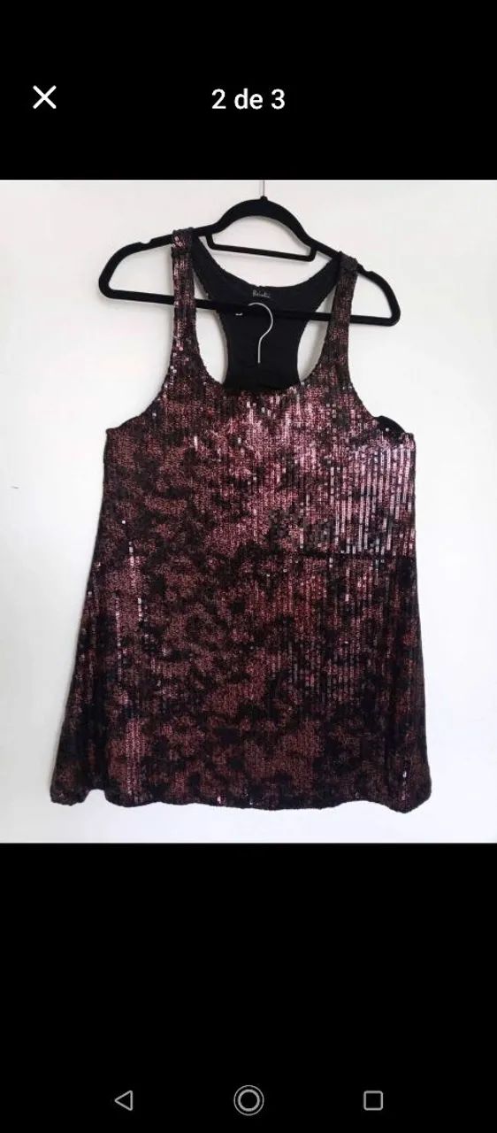 Vestido evasê com brilho  - Foto 3