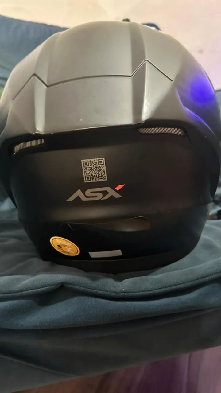 Capacete Moto Asx City Solid preto fosco nº 58 - Foto 8