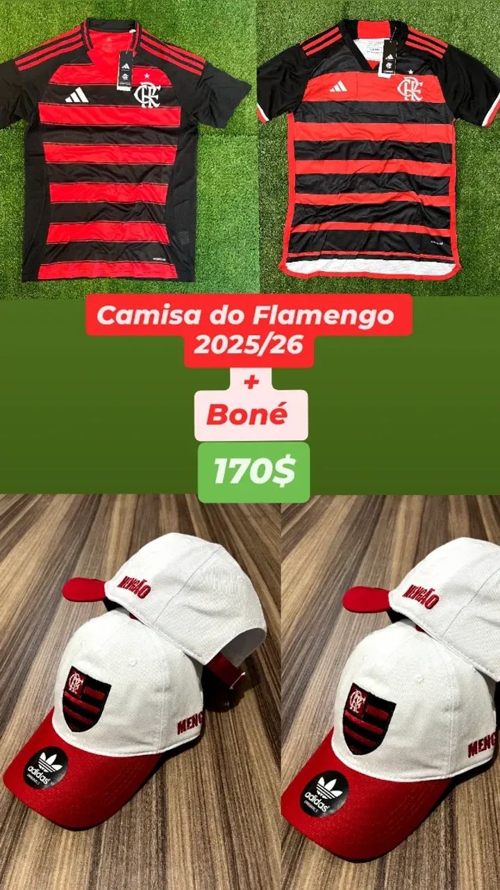 Camisa + Boné Flamengo FC 2025/26