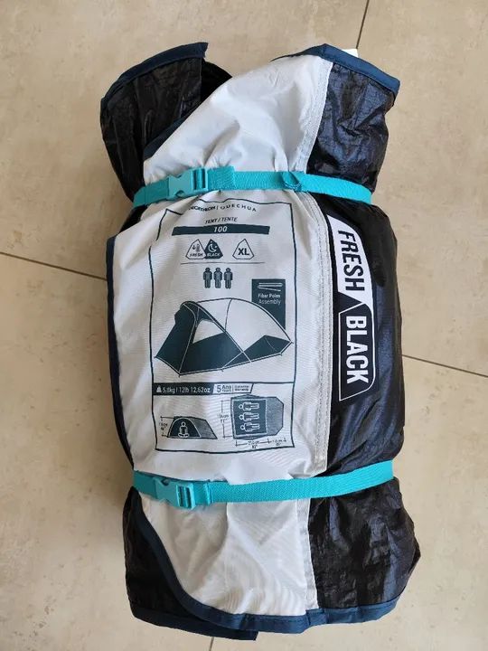 Barraca para acampamento Fresh Black Quechua