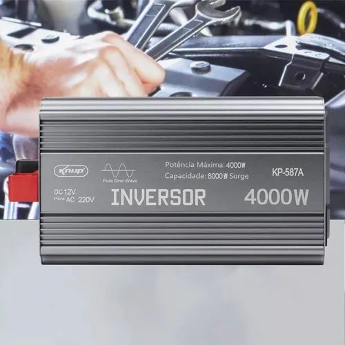 Inversor Conversor De Tensão 12v Para 220v Onda Senoidal Pura 4000w Knup KP 587A