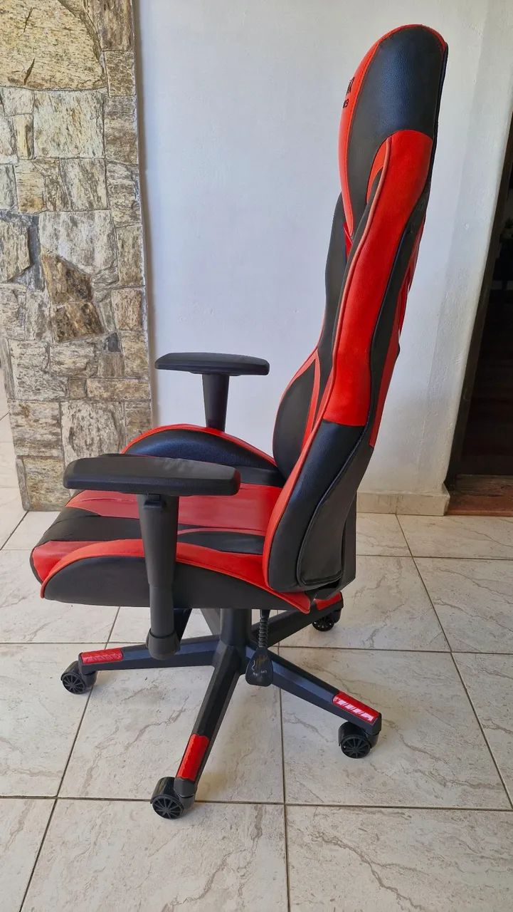 Cadeira Gamer MyMax MX9 - Vermelha e Preta - Foto 2