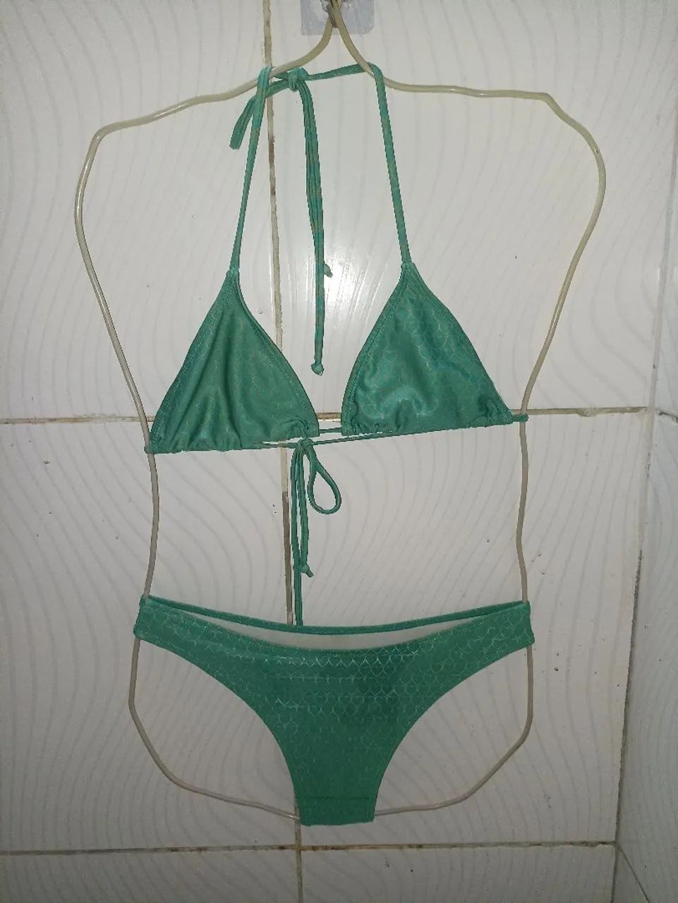 Biquíni Verde Metálico vc Feminino M