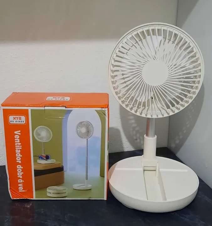 Ventilador dobrável portátil novo.