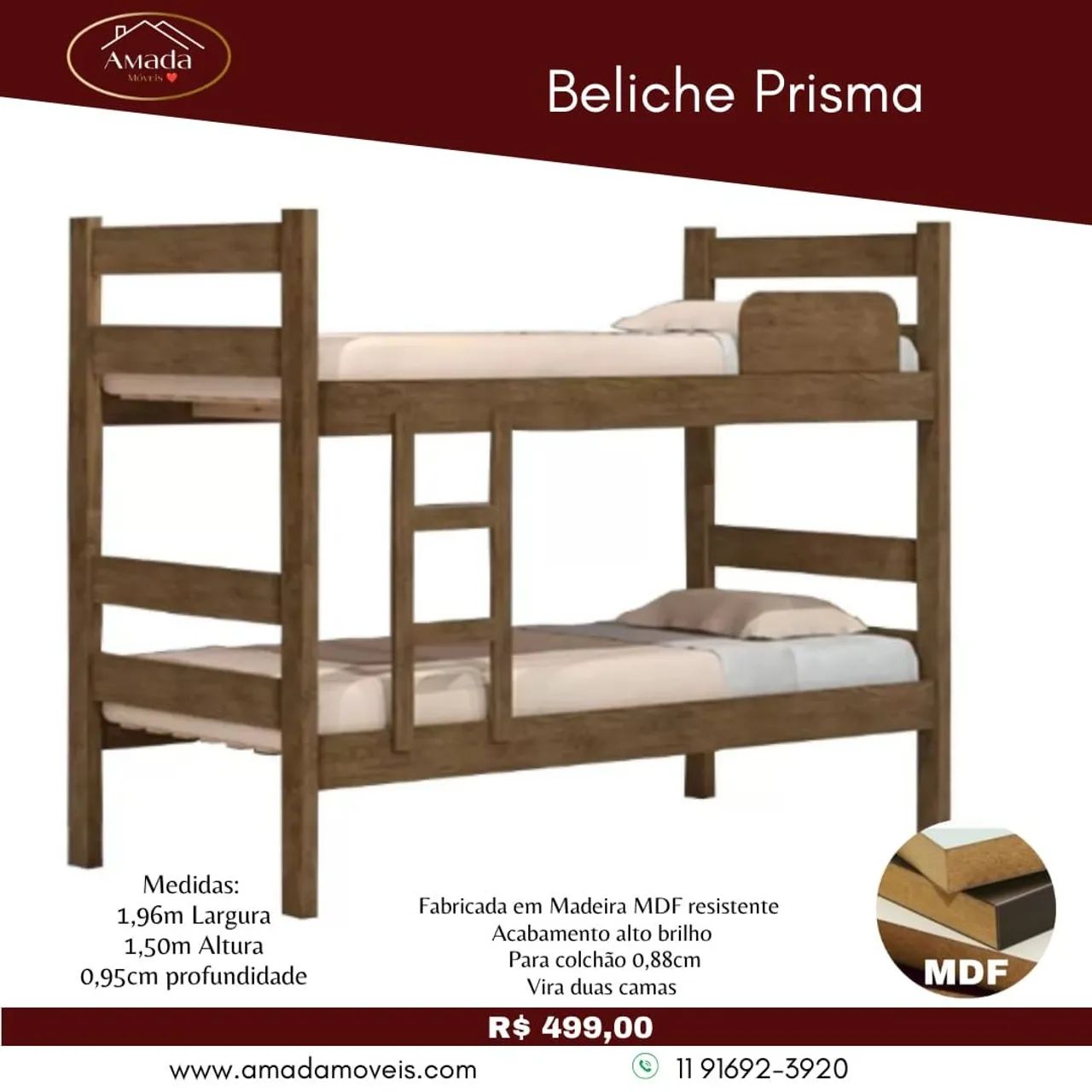 Beliche Prisma MDF - entrega em 3 Dias 