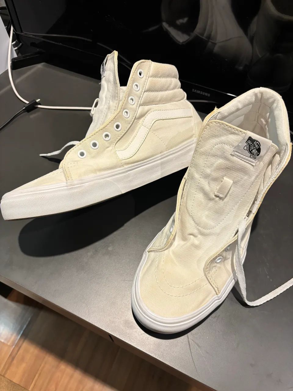 Tênis Vans SK8 Hi Branco, Pouco Calçados Terra Bonita