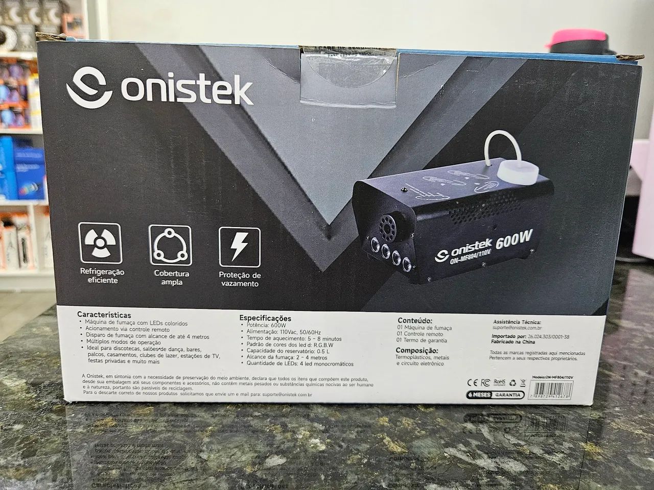 Máquina de Fumaça e Canhão de luz Onistek 600W com LED - Foto 3