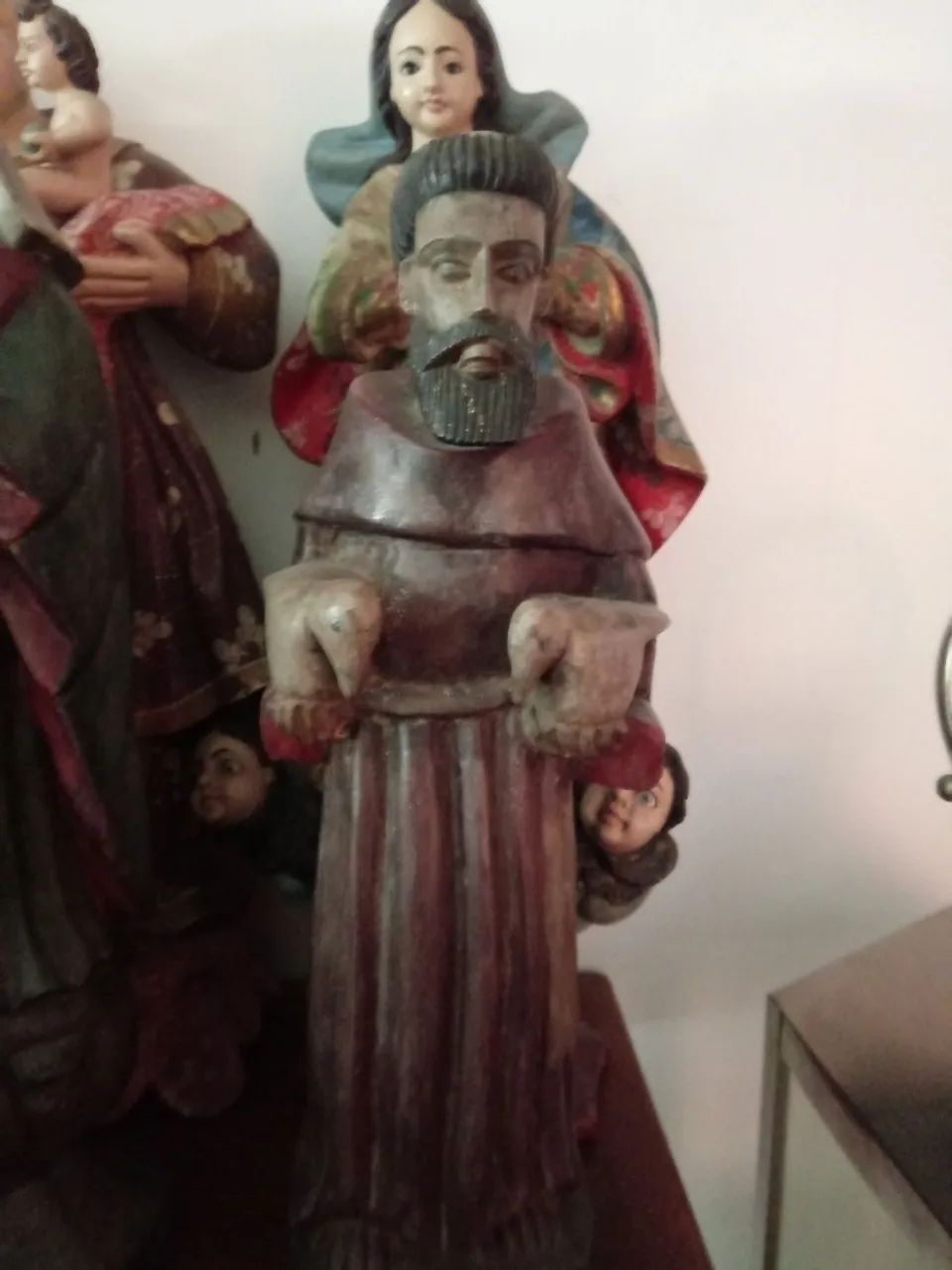 Escultura de madeira antiga - São Francisco