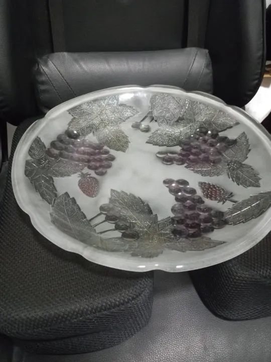 prato grande de vidro decorativo de mesa de jantar !! ULTIMA UNIDADE !!! - Foto 3