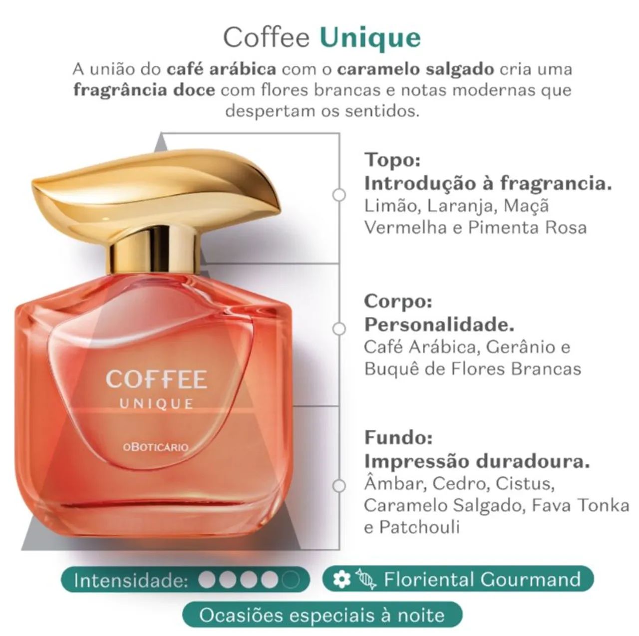 Perfume Coffee Woman Seduction / Duo / Unique O Boticário Colônia Feminina 100ml - Foto 4
