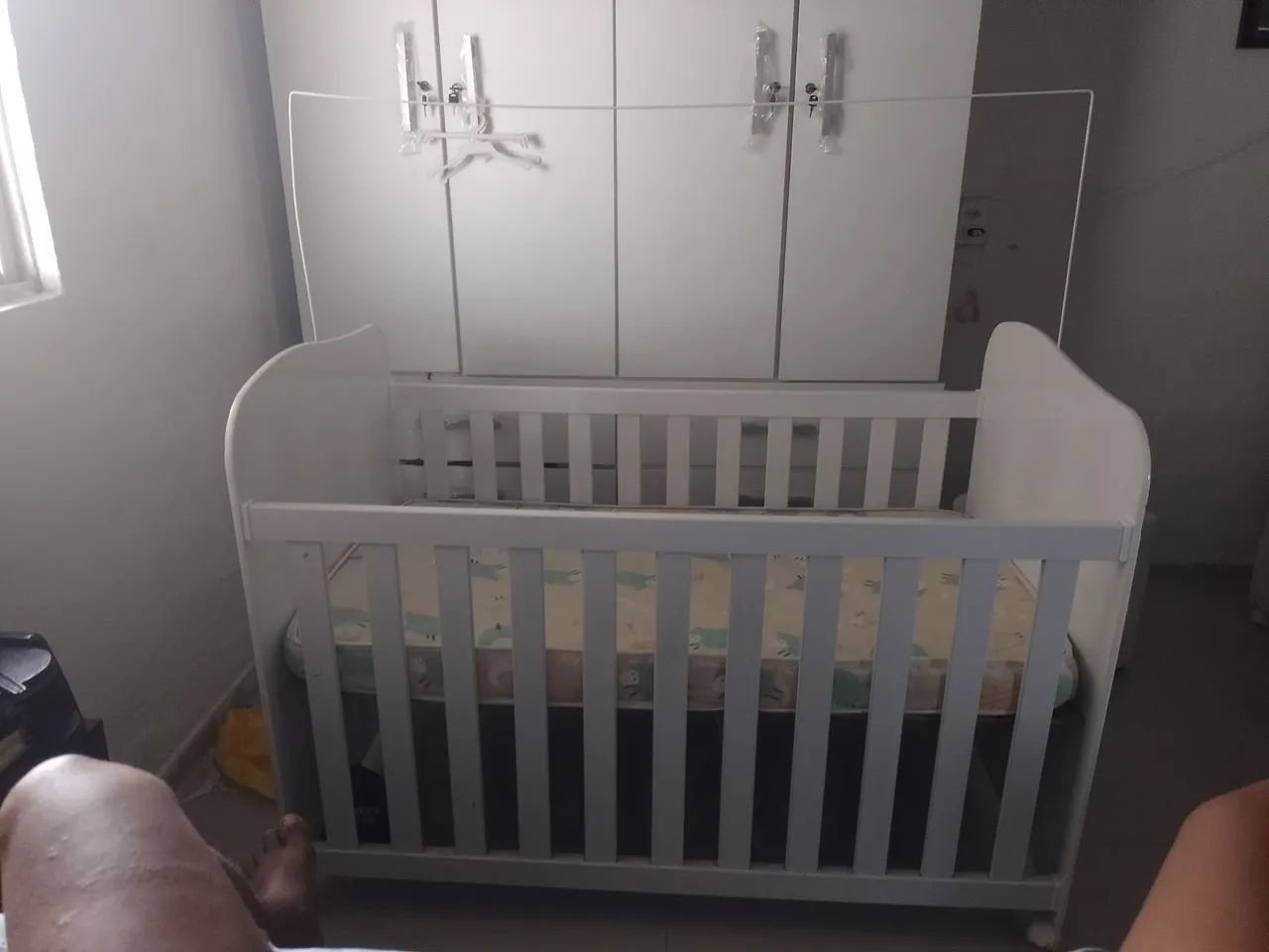 Berço de Bebê Branco+colchão 