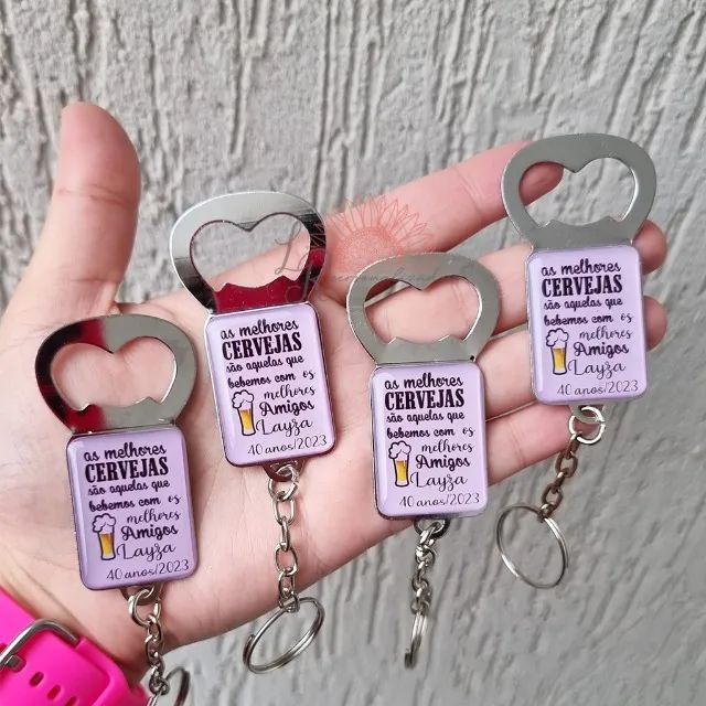 Chaveiro Abridor Resinado Personalizado 100 unid