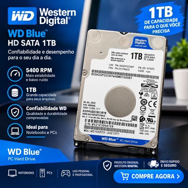HD WESTERN DIGITAL 1TB 2,5"