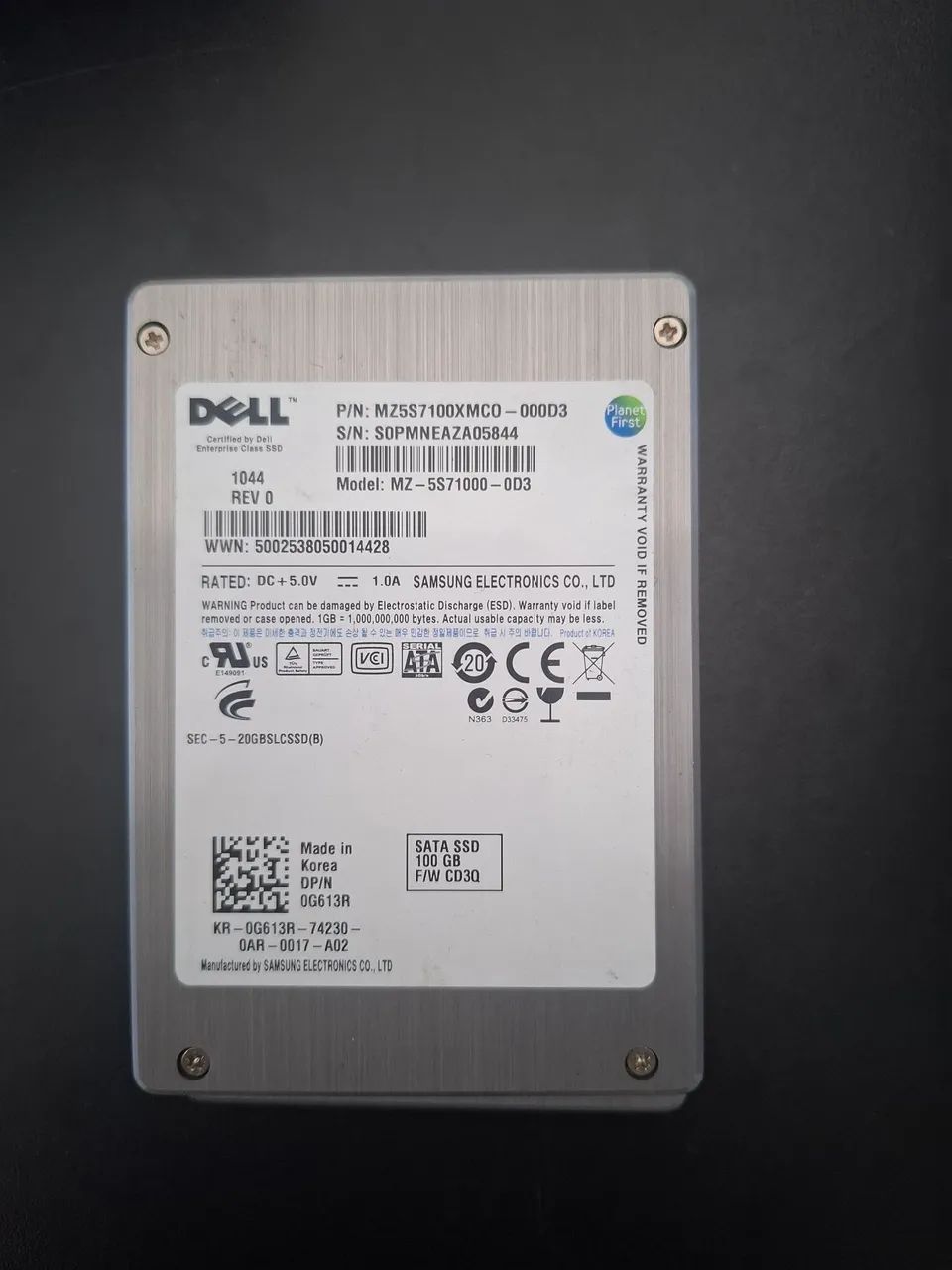 Hd SSD ENTERPRISE DELL 100gb lote com 2.