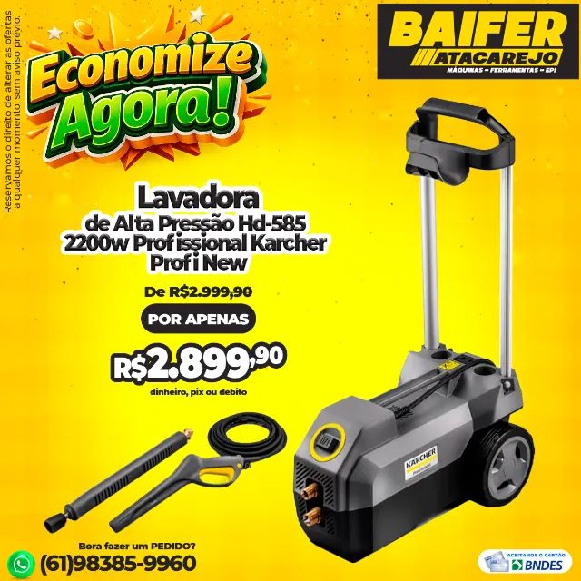 Lavadora de Alta Pressão Hd-585 2200w Profissional Karcher Profi New