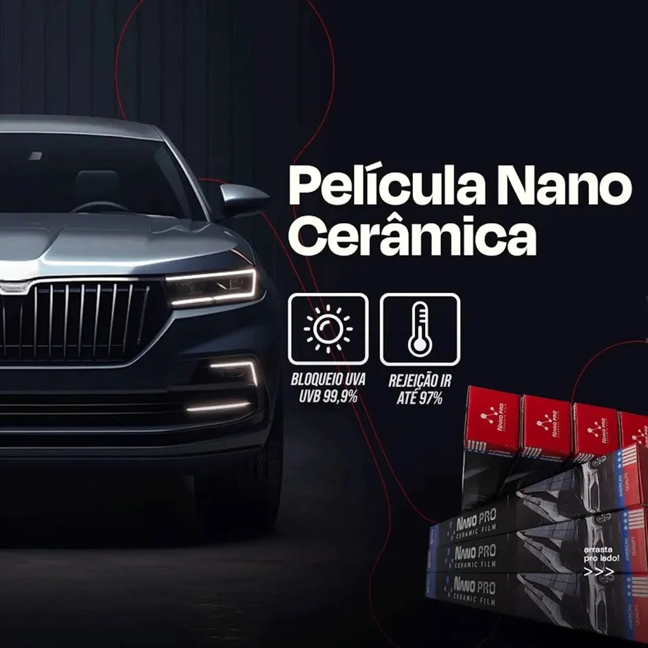 Película nano cerâmica promoção 