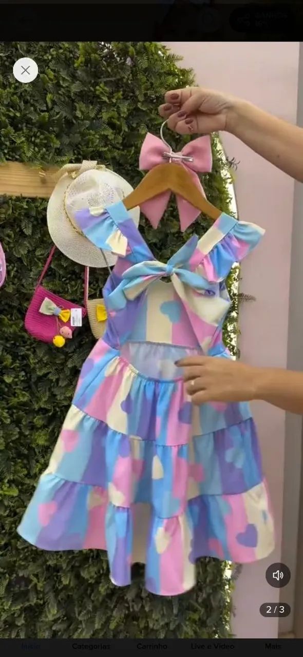 Vestido infantil multicolorido.  - Foto 3