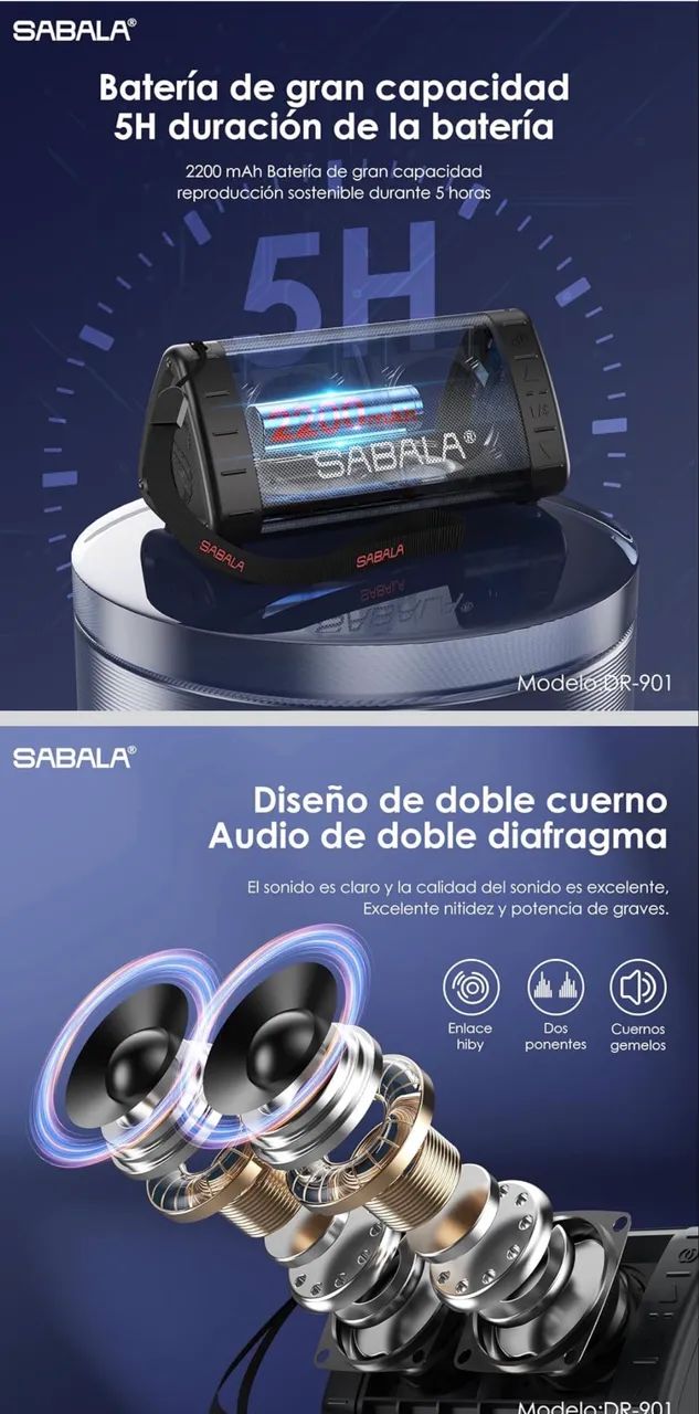 Caixa de Som Bluetooth SABALA - Foto 3