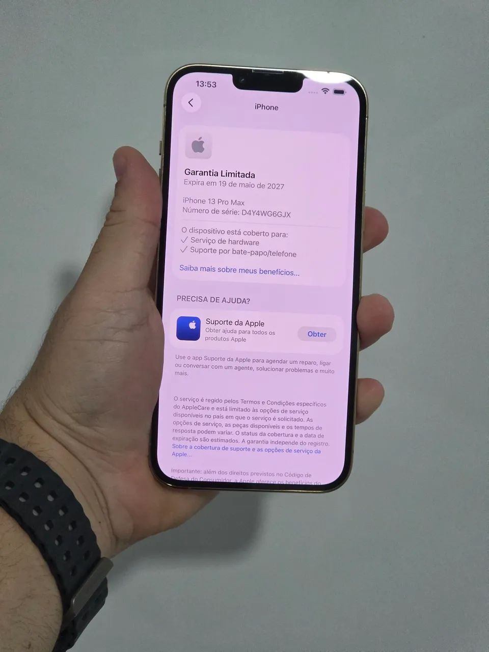 IPhone 13 Pro Max Na garantia até o meio de 2027