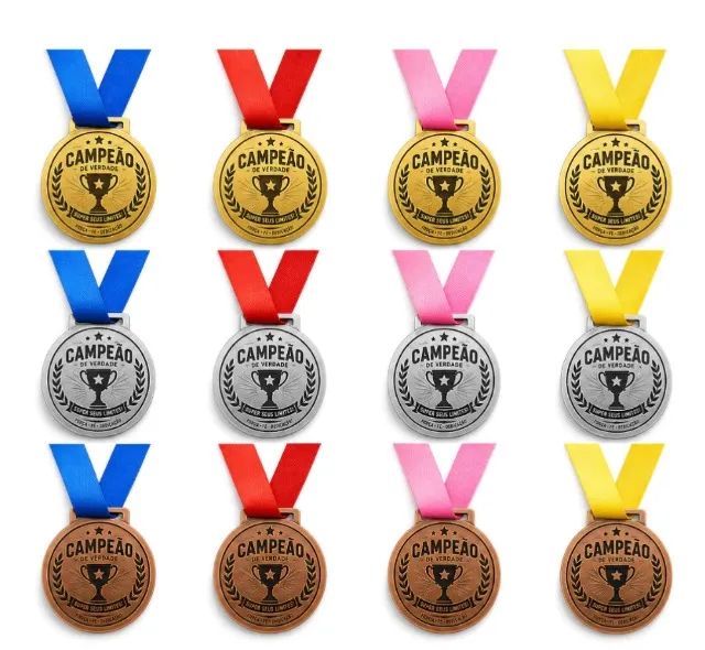 Kit Medalhas PERSONALIZADO COM FAIXA Eventos, Esportes e Etc - Foto 2